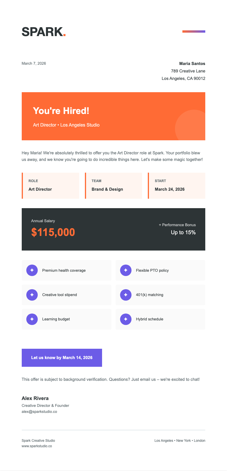 Creative agency bold